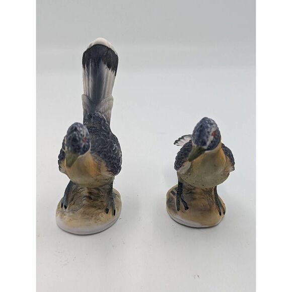 2 Blue Birds Road Runners Vintage Norcrest 3" 4" Ceramic Japan Figurines - Picture 2 of 5